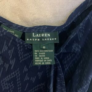 Lauren Ralph Lauren Navy print wrap around skirt